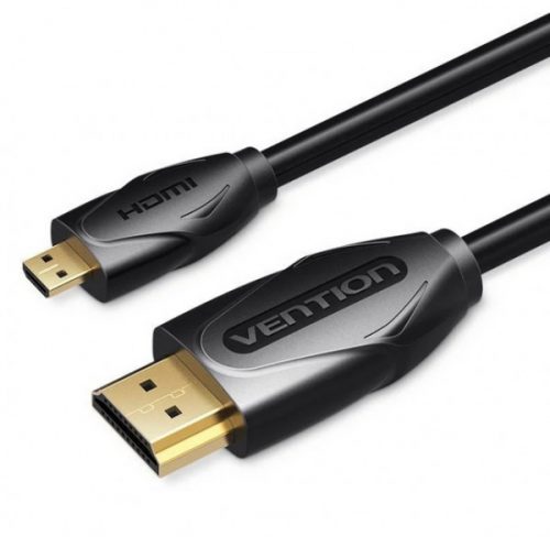 Vention micro HDMI/M -> HDMI/M, (fekete) 1,5m, kábel