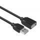 Vention USB-A 2.0/M -> USB-A 2.0/F  (hosszabbító,PVC,fekete), 1,5m, kábel