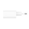 Belkin BOOST CHARGE 25w USB-C PD PPS Single Wall Charger w/ 1m C- C Cable - White