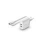 Belkin BOOST CHARGE 24w USB-A Dual  Wall Charger w/ 1m  A-C - White