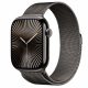 Apple Watch S10 Cellular 46mm Slate Titanium Case with Slate Milanese Loop - S/M