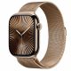 Apple Watch S10 Cellular 46mm Gold Titanium Case with Gold Milanese Loop - S/M