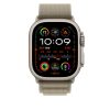 Apple Watch Ultra2 Cellular, 49mm Titanium Case w Olive Alpine Loop - Large