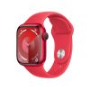 Apple Watch S9 GPS 45mm RED Alu Case w RED Sport Band - S/M