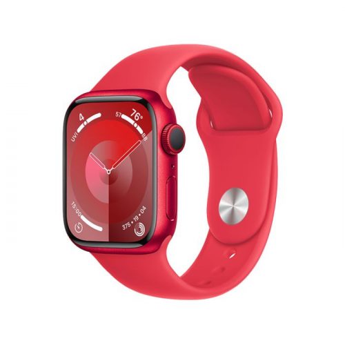 Apple Watch S9 GPS 45mm RED Alu Case w RED Sport Band - S/M