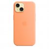 Apple iPhone 15 Silicone Case w MagSafe - Orange Sorbet