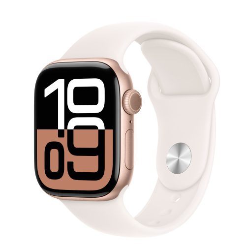 Apple Watch S10 GPS 42mm Rose Gold Alu Case with Light Blush Sport Band - S/M