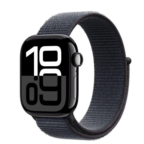 Apple Watch S10 Cellular 42mm Jet Black Alu Case with Ink Sport Loop