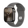 Apple Watch S10 Cellular 42mm Natural Titanium Case with Stone Grey Sport Band - S/M