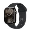 Apple Watch S10 Cellular 42mm Slate Titanium Case with Black Sport Band - S/M