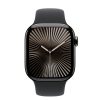 Apple Watch S10 Cellular 42mm Slate Titanium Case with Black Sport Band - M/L