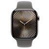 Apple Watch S10 Cellular 46mm Natural Titanium Case with Stone Grey Sport Band - S/M