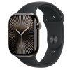 Apple Watch S10 Cellular 46mm Slate Titanium Case with Black Sport Band - M/L