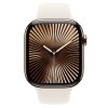 Apple Watch S10 Cellular 46mm Gold Titanium Case with Starlight Sport Band - S/M