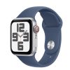 Apple Watch SE2 v3 Cellular 40mm Silver Alu Case with Denim Sport Band - M/L