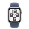 Apple Watch SE2 v3 Cellular 40mm Silver Alu Case with Denim Sport Band - M/L