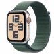 Apple Watch SE2 v3 Cellular 44mm Starlight Alu Case with Lake Green Sport Loop