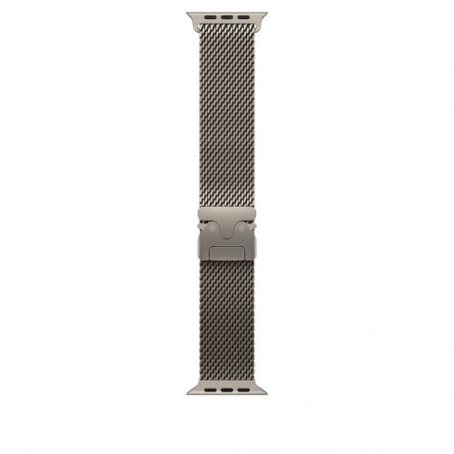 Apple Watch 49mm Milanese Loop:  Natural Titanium Milanese Loop - Large