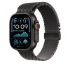 Apple Watch 49mm Milanese Loop:  Black Titanium Milanese Loop - Large