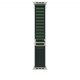 Apple Watch 49mm Loop:  Dark Green Alpine Loop - Medium - Natural Titanium Finish