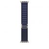 Apple Watch 49mm Loop:  Navy Alpine Loop - Small - Natural Titanium Finish