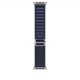 Apple Watch 49mm Loop:  Navy Alpine Loop - Small - Natural Titanium Finish