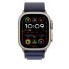 Apple Watch 49mm Loop:  Navy Alpine Loop - Small - Natural Titanium Finish