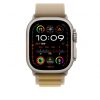 Apple Watch 49mm Loop:  Tan Alpine Loop - Medium - Natural Titanium Finish