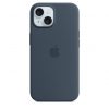 Apple iPhone 15 Silicone Case with MagSafe - Storm Blue