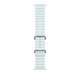 Apple Watch 49mm Band:  Ice Blue Ocean Band - Natural Titanium Finish