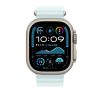 Apple Watch 49mm Band:  Ice Blue Ocean Band - Natural Titanium Finish