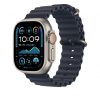 Apple Watch 49mm Band:  Navy Ocean Band - Natural Titanium Finish