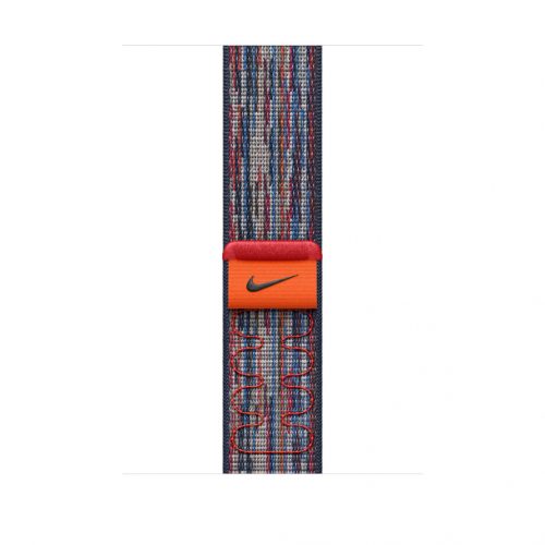 Apple Watch 46mm Nike Sport Loop:  Blue/Red Nike Sport Loop