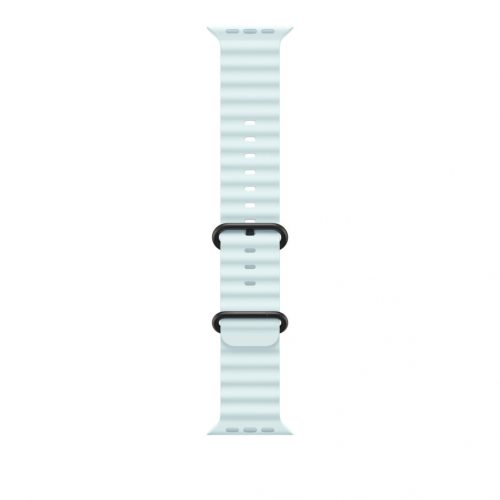 Apple Watch 49mm Band:  Ice Blue Ocean Band - Black Titanium Finish