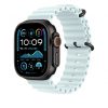 Apple Watch 49mm Band:  Ice Blue Ocean Band - Black Titanium Finish