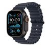 Apple Watch 49mm Band:  Navy Ocean Band - Black Titanium Finish