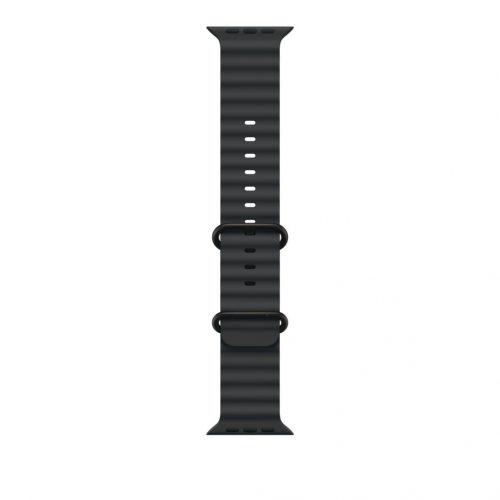 Apple Watch 49mm Band:  Black Ocean Band - Black Titanium Finish