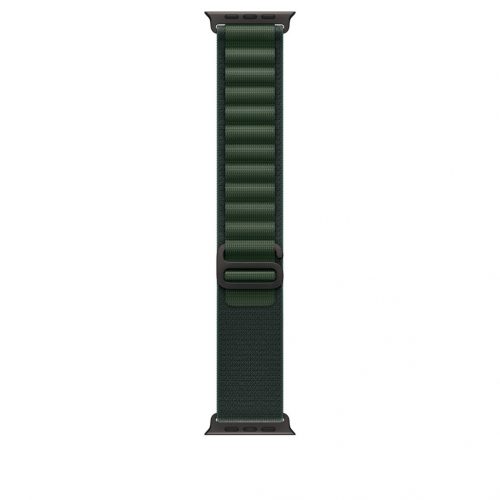 Apple Watch 49mm Loop:  Dark Green Alpine Loop - Small - Black Titanium Finish