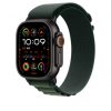 Apple Watch 49mm Loop:  Dark Green Alpine Loop - Small - Black Titanium Finish