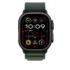 Apple Watch 49mm Loop:  Dark Green Alpine Loop - Small - Black Titanium Finish