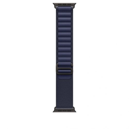 Apple Watch 49mm Loop:  Navy Alpine Loop - Small - Black Titanium Finish