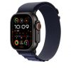 Apple Watch 49mm Loop:  Navy Alpine Loop - Small - Black Titanium Finish