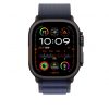 Apple Watch 49mm Loop:  Navy Alpine Loop - Small - Black Titanium Finish