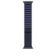 Apple Watch 49mm Loop:  Navy Alpine Loop - Medium - Black Titanium Finish