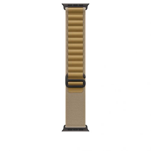 Apple Watch 49mm Loop:  Tan Alpine Loop - Small - Black Titanium Finish