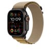 Apple Watch 49mm Loop:  Tan Alpine Loop - Small - Black Titanium Finish