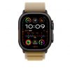 Apple Watch 49mm Loop:  Tan Alpine Loop - Large - Black Titanium Finish