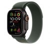 Apple Watch 49mm Loop:  Green Trail Loop - S/M - Black Titanium Finish