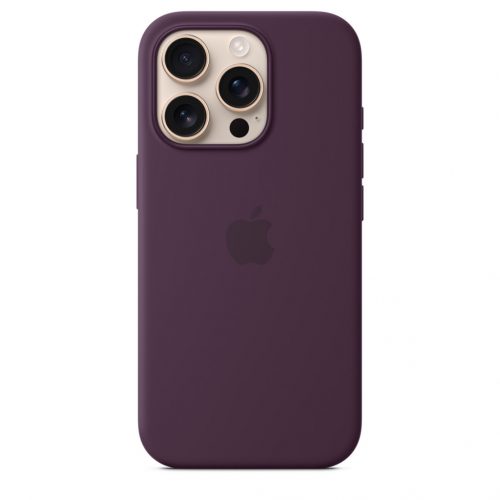 Apple iPhone 16 Pro Silicone Case with MagSafe - Plum